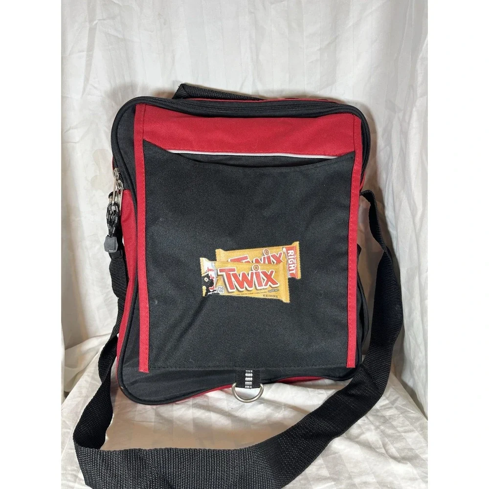 Twix Candy Promo Messenger Bag Red Black Canvas Crossbody Shoulder Satchel